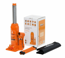 Домкрат бутылочный 4т в сумке (MIN - 195 мм, MAX - 380 мм) AirLine AJ-B-04