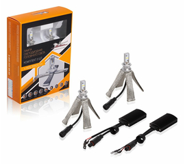 Лампа H3 LED кмпл 2шт. светодиодная 12В 18Вт 6500К 5000Лм белая PREMIUM AirLine ALED-H3-02