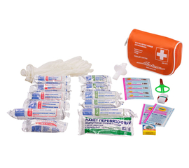 Аптечка автомобильная в текстильном футляре (Соответствует требованиям ГИБДД) AirLine AM-01