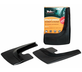 Брызговики универсальные для легковых автомобилей, черные, 2шт, с крепежом AirLine AMF-01
