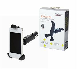 Держатель для телефона/навигатора в прикуриватель с зарядкой USB AirLine AMS-F-02