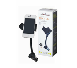 Держатель для телефона в прикуриватель на длинной штанге раздвижной с зарядкой USB AirLine AMS-F-05