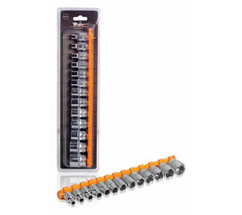 Набор головок торцевых 3/8" DR шестигранных 13пр. (6, 7, 8, 9, 10, 11, 12, 13, 14, 15, 16, 17, 19мм) AirLine AT-13-27