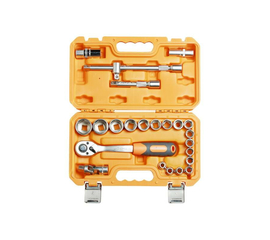 Набор головок и принадлежностей 1/2" 24 предмета, пласт.кейс AirLine AT-24-02