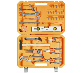 Набор инструментов "Домашний мастер" 41 предмет + фонарь, пласт.кейс AirLine AT-41-04