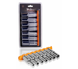 Набор головок торцевых 1/2" DR шестигранных 7пр. глубоких (8, 9, 10, 11, 12, 13, 14мм) AirLine AT-7-33