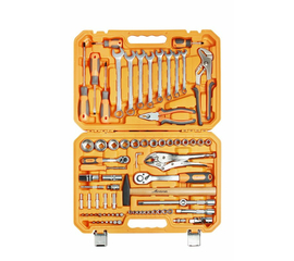 Набор инструментов универсальный 78 предметов + фонарь, пласт.кейс AirLine AT-78-07