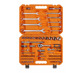 Набор инструментов универсальный 82 предметов + фонарь, пласт.кейс AirLine AT-82-41