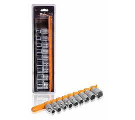 Набор головок торцевых 1/2" DR шестигранных 9пр. (10, 11, 12, 13, 14, 15, 17, 19, 22мм) AirLine AT-9-32