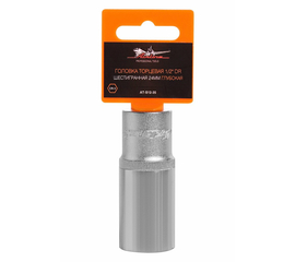 Головка торцевая 1/2" DR шестигранная 24мм глубокая AirLine AT-S12-35