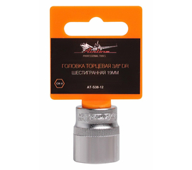 Головка торцевая 3/8" DR шестигранная 19мм AirLine AT-S38-12