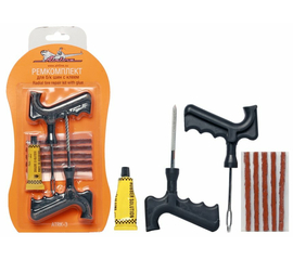 Ремкомплект для б/к шин с клеем AirLine ATRK-3