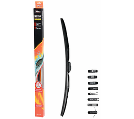 Щетка стеклоочистителя 650 мм (26") гибридная, 8 адаптеров AirLine AWB-H-650