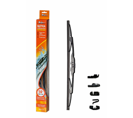 Щетка стеклоочистителя 360 мм (14") каркасная, 4 адаптера AirLine AWB-K-360