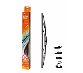 Щетка стеклоочистителя 380 мм (15") каркасная, 4 адаптера AirLine AWB-K-380