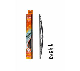 Щетка стеклоочистителя 475 мм (19") каркасная, 4 адаптера AirLine AWB-K-475