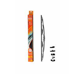 Щетка стеклоочистителя 530 мм (21") каркасная, 4 адаптера AirLine AWB-K-530