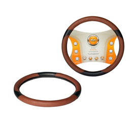 Оплетка из искусственной кожи, цвет - коричневый/черный, 40 см / L AirLine AWC-CM-05L