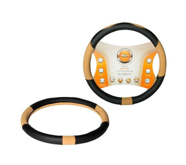 Оплетка из искусственной замши/кожи, цвет – песочный/черный, 38 см / M AirLine AWC-CM-07M