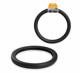 Оплетка на руль комбинированная, гладкая/перфор. кожа, Чёрная, 37-39 см/М AirLine AWC-RS-15M