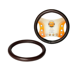 Оплетка из искусственной кожи с тиснением, цвет – коричневый, 42 см / XL AirLine AWC-SL-04XL