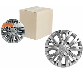 Колпаки колесные 13" "Лион", серебристый, карбон, компл. 2 шт. AirLine AWCC-13-01