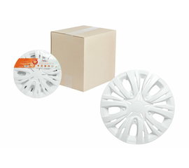 Колпаки колесные 14" "Лион", белый, карбон, компл. 2 шт. AirLine AWCC-14-03