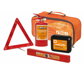 Набор автомобилиста "ЭКО" (Знак AT-01+Аптечка AM-01+Огнетушитель ОП1 AO-OP1) AirLine ANA-00