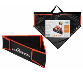 Органайзер угловой в багажник, складной 40*40*58*14 см (11л), черный/оранжевый AirLine AO-SB-22