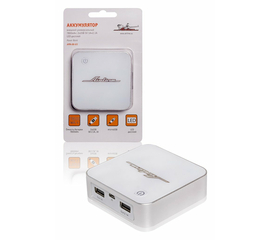 Аккумулятор внешний универсальный 7800мАч: 2хUSB 5V 1A+2.1A LED дисплей AirLine APB-08-03