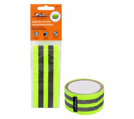 Повязка на руку, светоотражающая, 5*30 см., зеленая AirLine ARW-A-06