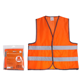 Жилет со светоотражающими полосами, взрослый, р. XL (65*65 см), пр-во Россия, оранжевый AirLine ARW-AV-08