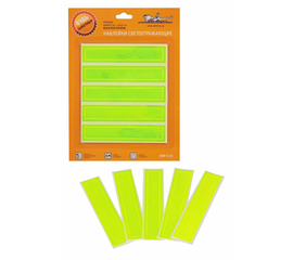 Наклейки светоотражающие, набор 5 шт.,12*2,5 см, зеленые AirLine ARW-S-04