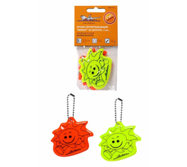 Брелок светоотражающий "Фликер" на цепочке, 2 шт., оранжевый/зеленый AirLine ARW-T-03