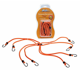 Резинки-стяжки набор "Паук" 4шт.-80 см, D-8 мм (металлические крючки) AirLine AS-R-05