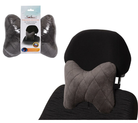 Подушка-косточка на подгол."Алькантара", 1 шт., серая AirLine ASP-B-02