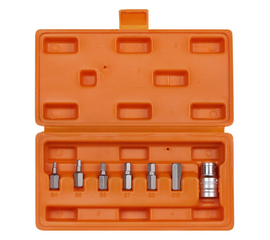 Набор бит вставок шестигранных 3/8" 30мм с держателем бит 1/2" DR 7 предметов в кейсе AirLine AT-B-36