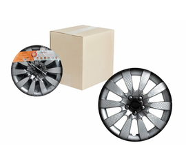 Колпаки колесные 13" "Торнадо +", серебристо-черный, карбон, компл. 2 шт. AirLine AWCC-13-07