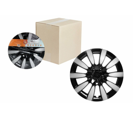 Колпаки колесные 13" "Торнадо Т", серебристый/черный, карбон, компл. 2 шт. AirLine AWCC-13-10