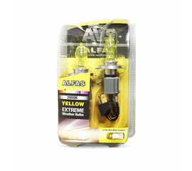 Газонаполненные лампы AVS "Alfas" "Максимальная освещённость" жёлтый 2800К H4, комплект 2 шт.