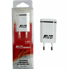 USB сетевое зарядное устройство AVS 1 порт UT-711 (1, 2А)