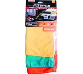 13 Набор салфеток от пыли, для стекол, полировки AVS MF-6118 (3шт разные, 30х35, 30х30, 30х25см)
