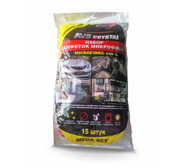 14 Набор салфеток экономичный для комплексной очистки AVS MF-6119 (микроф.- 15шт, 30х30см)