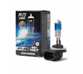 Лампа галогенная AVS ATLAS BOX /5000К/ H27/881 12V.27W (1 шт.)