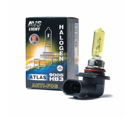 Галогенная лампа AVS ATLAS ANTI-FOG BOX желтый HB3/9005.12V.55W (коробка-1 шт.)