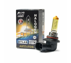 Галогенная лампа AVS ATLAS ANTI-FOG BOX желтый HB4/9006.12V.55W (1шт.)