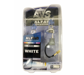Газонаполненные лампы AVS "Alfas" 24V 4300К H3, комплект 2 шт.