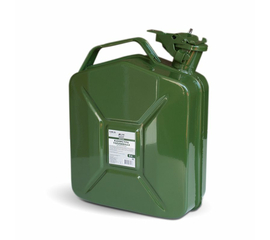Канистра топливная металлическая вертикальная 5 л (зелёная) AVS VJM-05