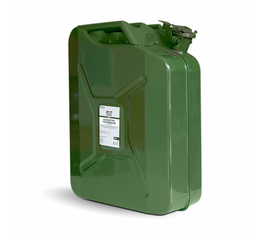 Канистра топливная металлическая вертикальная 20 л (зелёная) AVS VJM-20