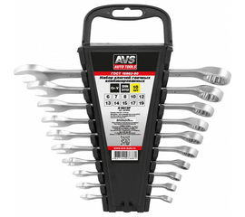 Набор ключей гаечных комбинированных AVS на держателе, 6-19 мм, 10 предметов, K3N10P